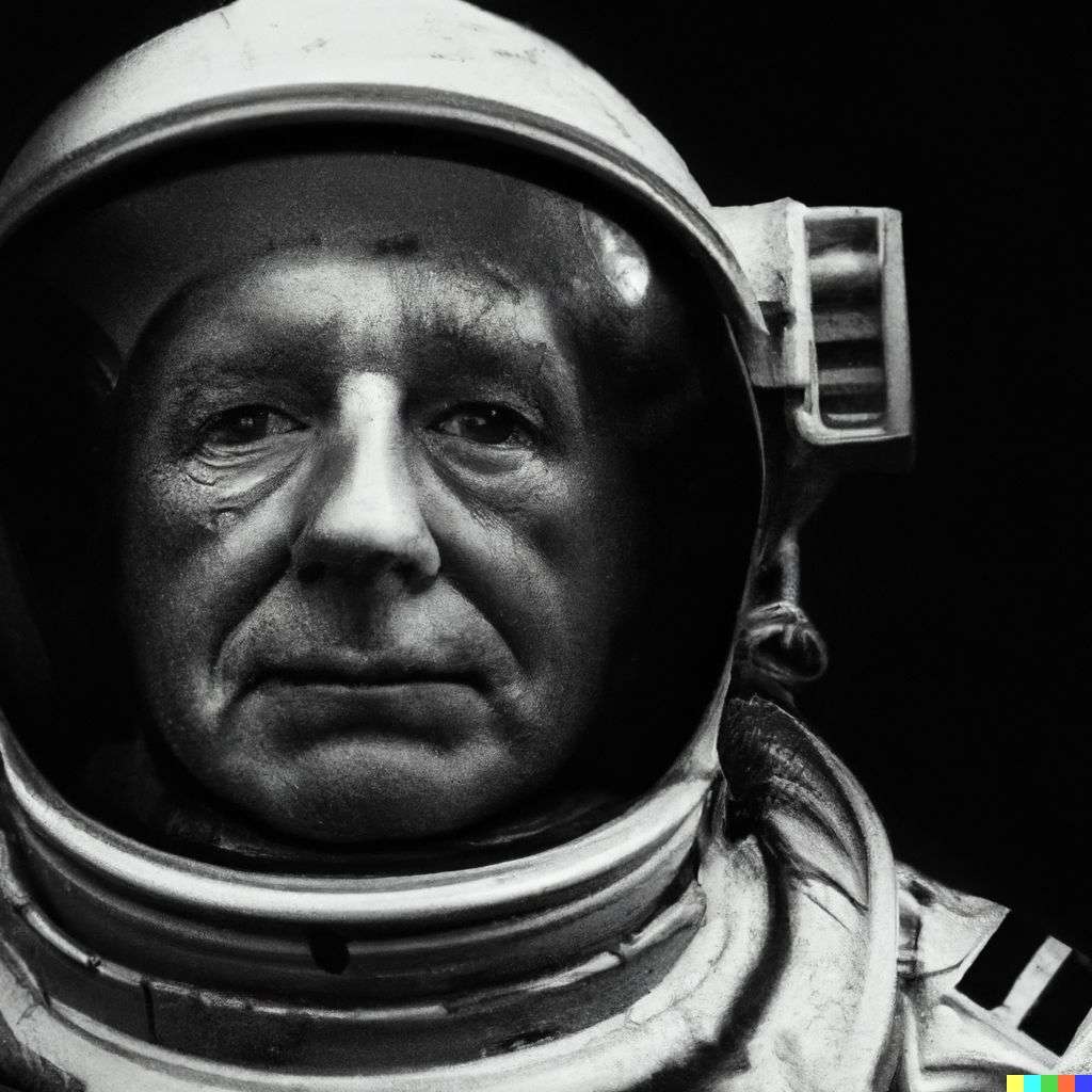an astronaut, photograph taken by Lee Jeffries
